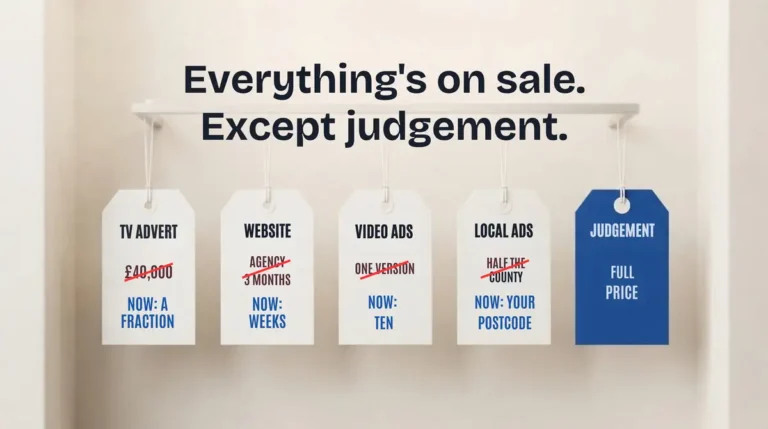 The cost of doing marketing has collapsed. The cost of getting it wrong hasn’t.